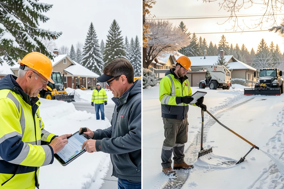 Warehouse Deicing in Pacific, King County, WA - Map dock aprons, trailer lanes, stairs, and worker paths