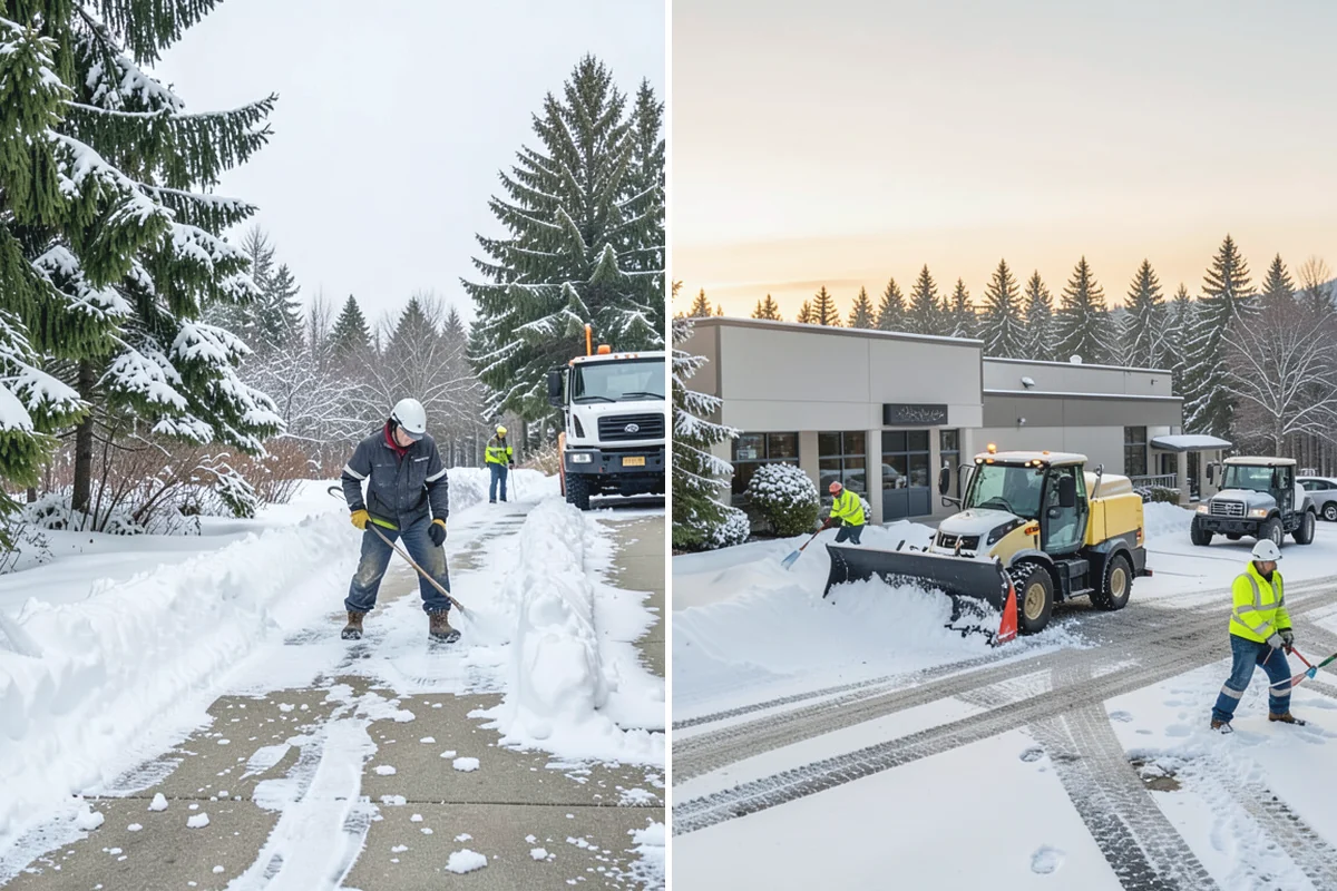 Warehouse Deicing in Renton, King County, WA - Map dock aprons, trailer lanes, stairs, and worker paths