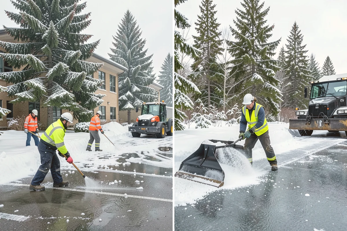 Warehouse Deicing in Sammamish, King County, WA - Map dock aprons, trailer lanes, stairs, and worker paths
