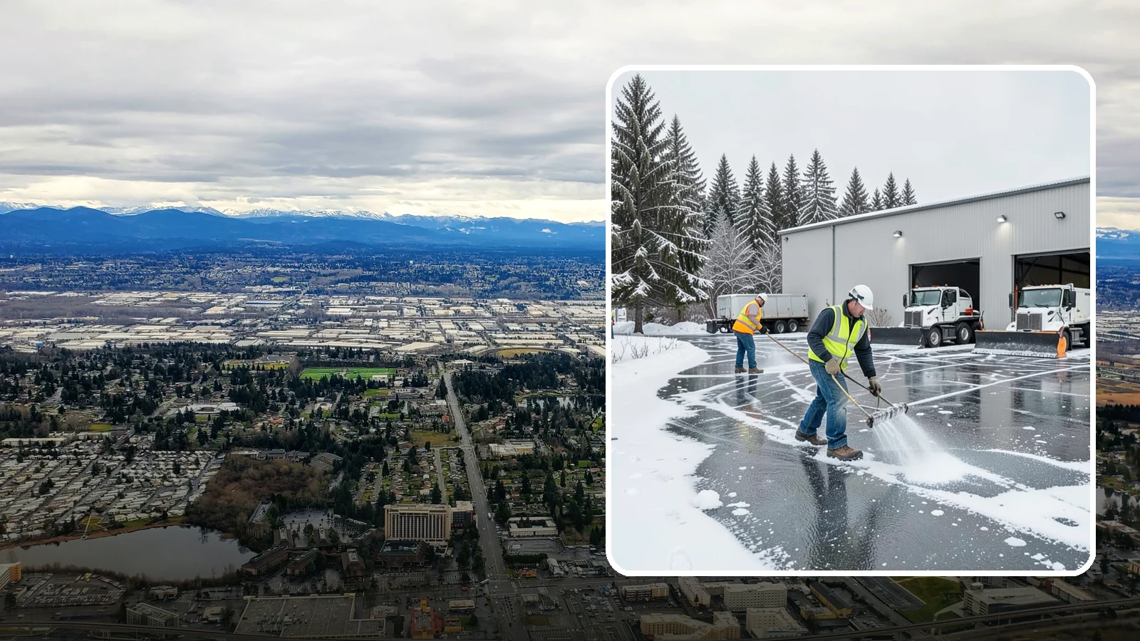Warehouse Deicing in SeaTac, King County, WA - Deicing for warehouses and distribution centers, keeping loading docks, trailer courts, and dock stairs clear so freight keeps...