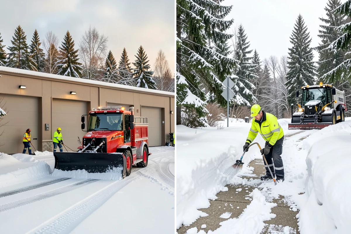 Warehouse Deicing in SeaTac, King County, WA - Map dock aprons, trailer lanes, stairs, and worker paths