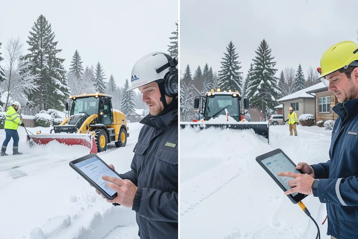 Warehouse Deicing in Skykomish, King County, WA - Map dock aprons, trailer lanes, stairs, and worker paths