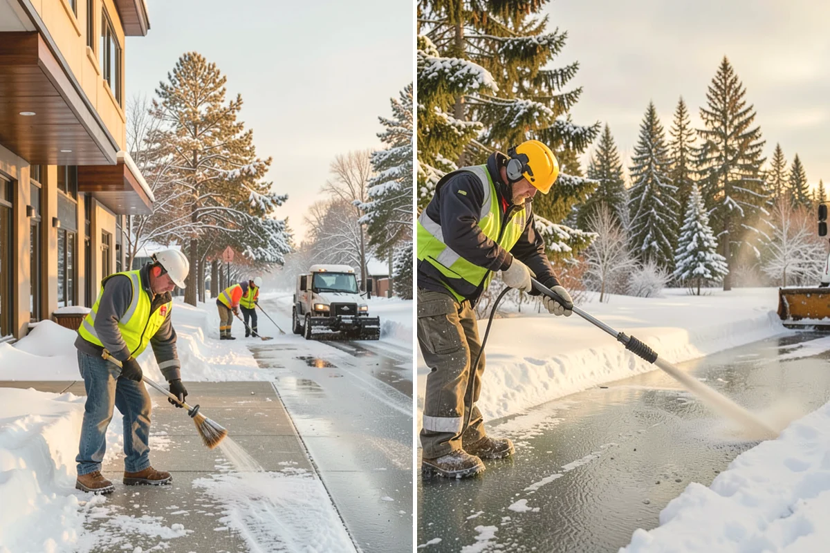 Warehouse Deicing in Snohomish, Snohomish County, WA - Map dock aprons, trailer lanes, stairs, and worker paths