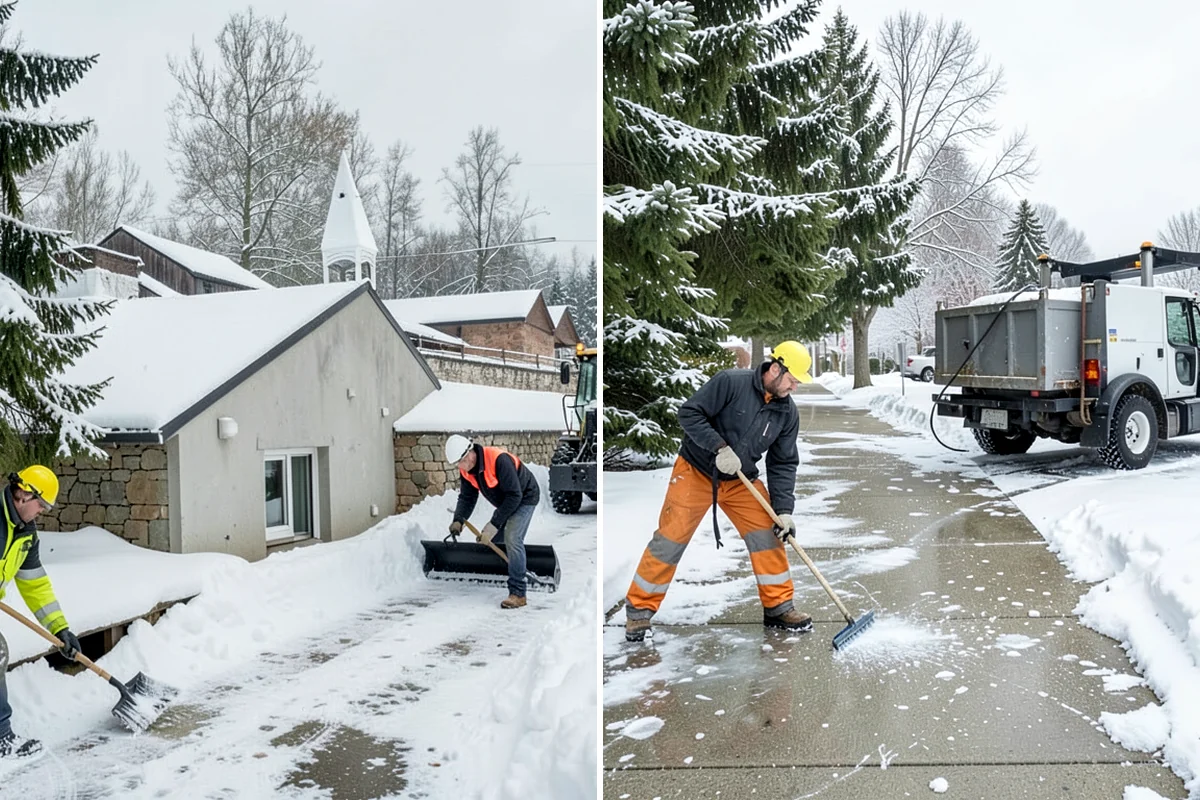 Warehouse Deicing in Snoqualmie, King County, WA - Map dock aprons, trailer lanes, stairs, and worker paths
