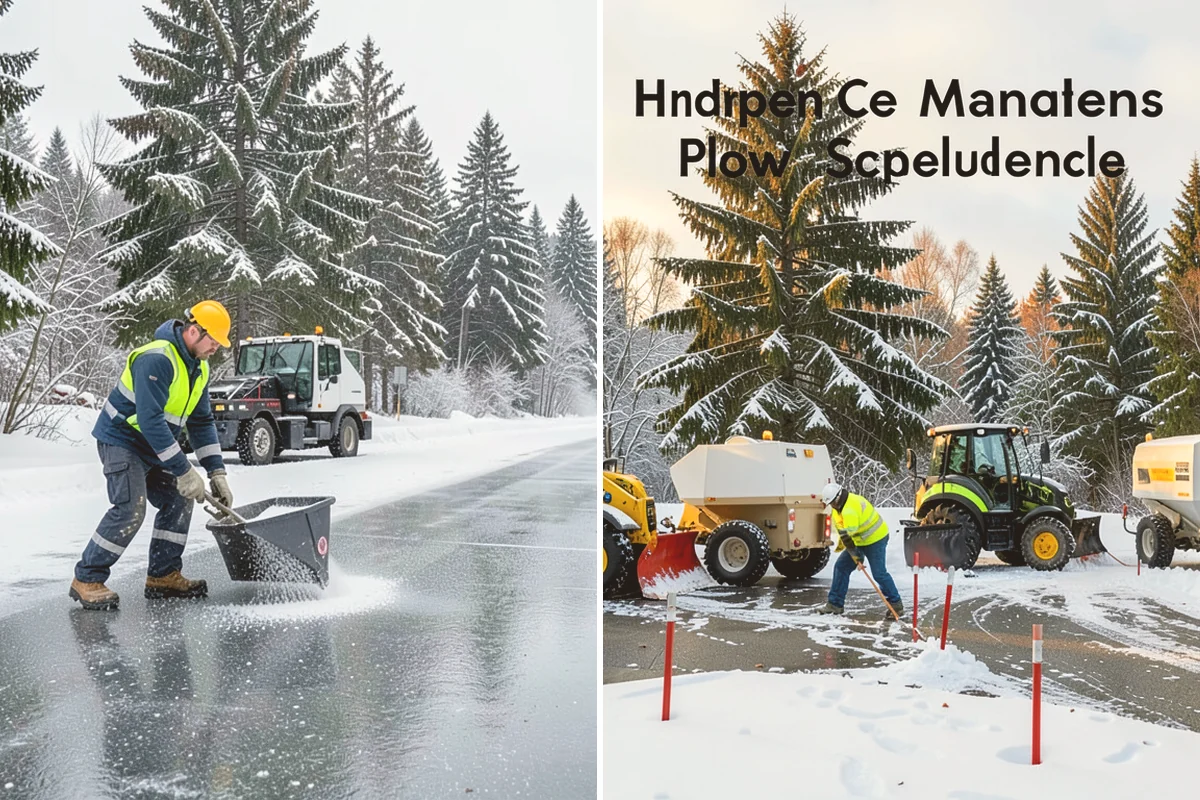 Warehouse Deicing in Stanwood, Snohomish County, WA - Map dock aprons, trailer lanes, stairs, and worker paths