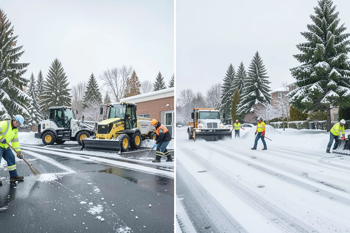 Warehouse Deicing in Wilkeson, Pierce County, WA - Map dock aprons, trailer lanes, stairs, and worker paths