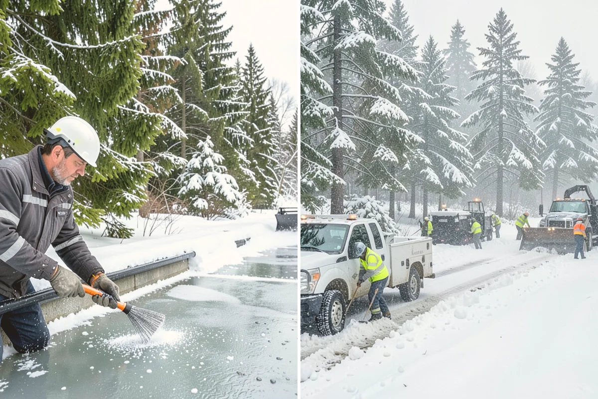 Warehouse Parking Lot Snow Removal in Algona, King County, WA - Map trailer staging, dock aprons, and driver parking with the site