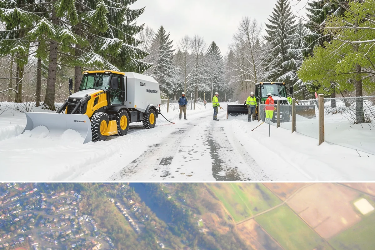 Warehouse Parking Lot Snow Removal in Algona, King County, WA - Warehouse lots across Western Washington face peak snow disruption from December through February, when cold nights threaten...