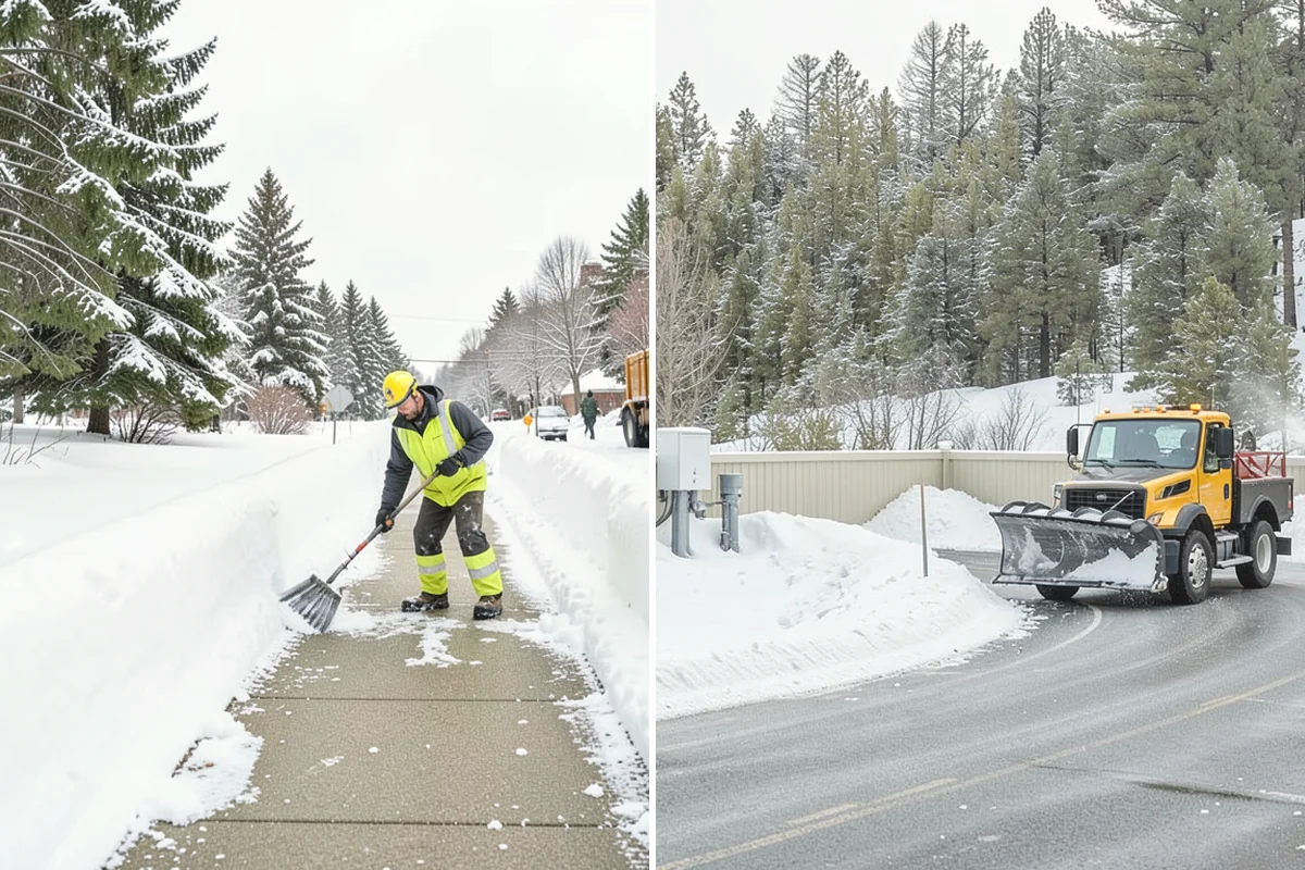 Warehouse Parking Lot Snow Removal in Anacortes, Skagit County, WA - Map trailer staging, dock aprons, and driver parking with the site