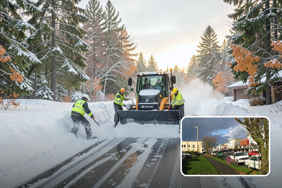Warehouse Parking Lot Snow Removal in Arlington, Snohomish County, WA - Dock aprons and truck lanes stay open to protect freight throughput