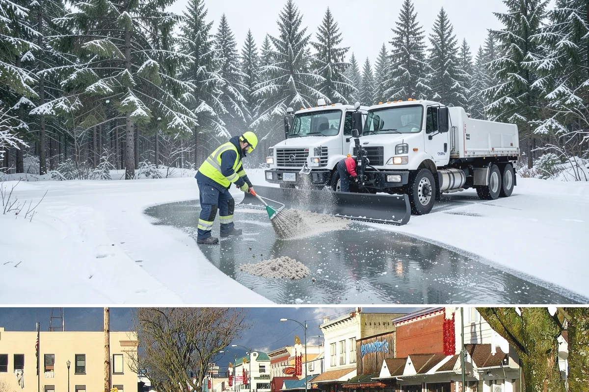 Warehouse Parking Lot Snow Removal in Arlington, Snohomish County, WA - Warehouse lots across Western Washington face peak snow disruption from December through February, when cold nights threaten...