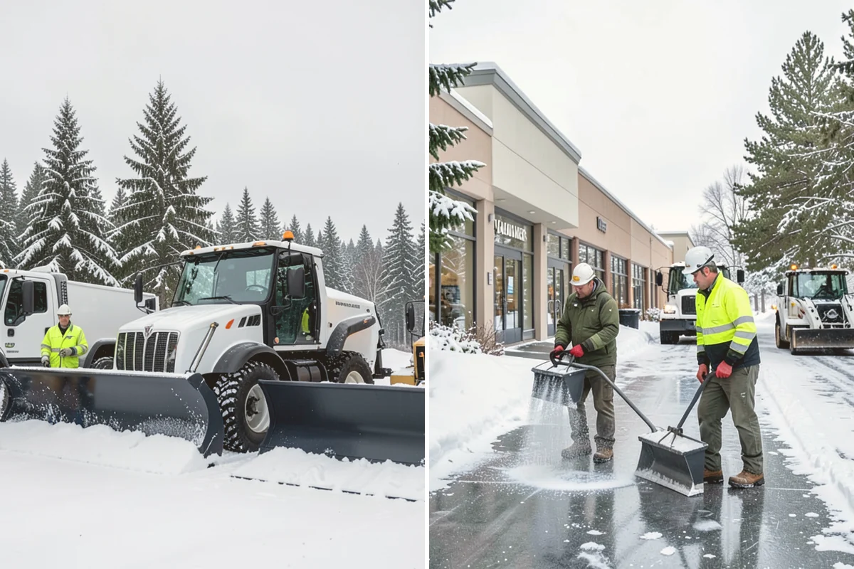 Warehouse Parking Lot Snow Removal in Bellevue, King County, WA - Map trailer staging, dock aprons, and driver parking with the site