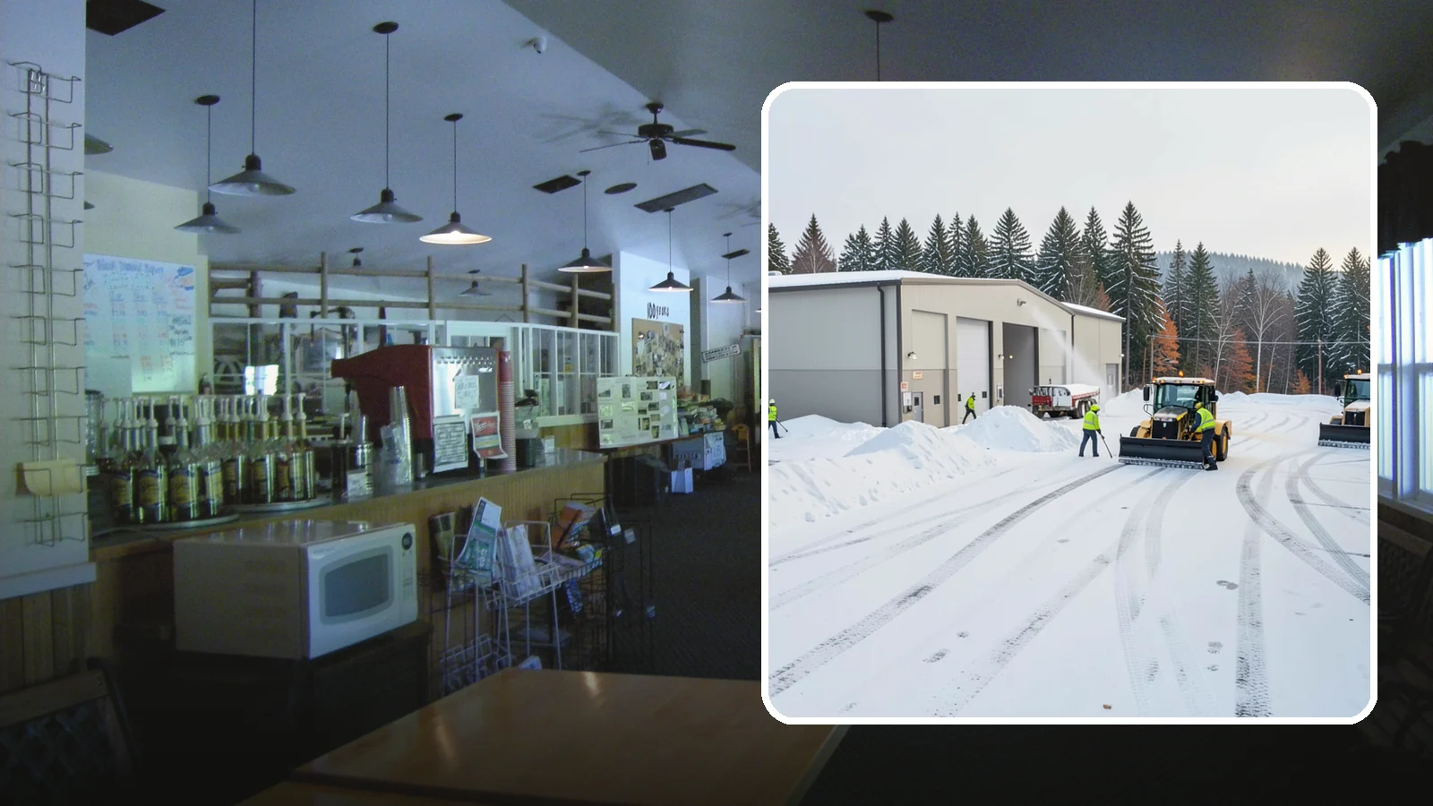 Warehouse Parking Lot Snow Removal in Black Diamond, King County, WA - We clear warehouse lots, dock aprons, and truck lanes so Western Washington freight keeps flowing in winter.