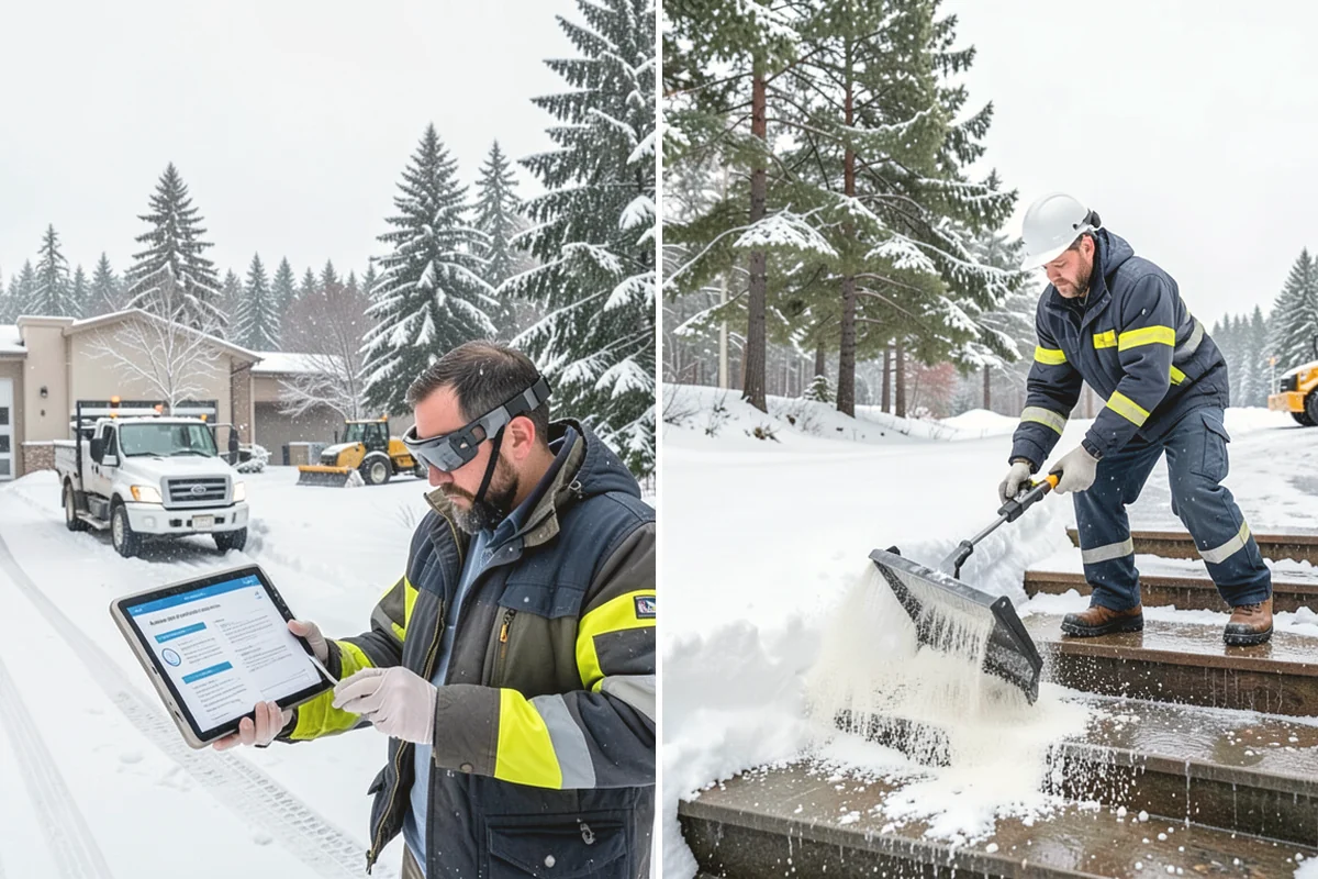 Warehouse Parking Lot Snow Removal in Black Diamond, King County, WA - Map trailer staging, dock aprons, and driver parking with the site