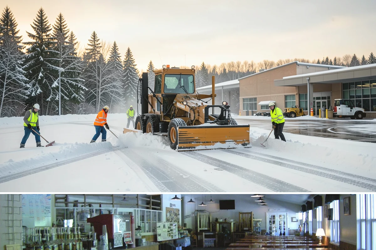 Warehouse Parking Lot Snow Removal in Black Diamond, King County, WA - Warehouse lots across Western Washington face peak snow disruption from December through February, when cold nights threaten...