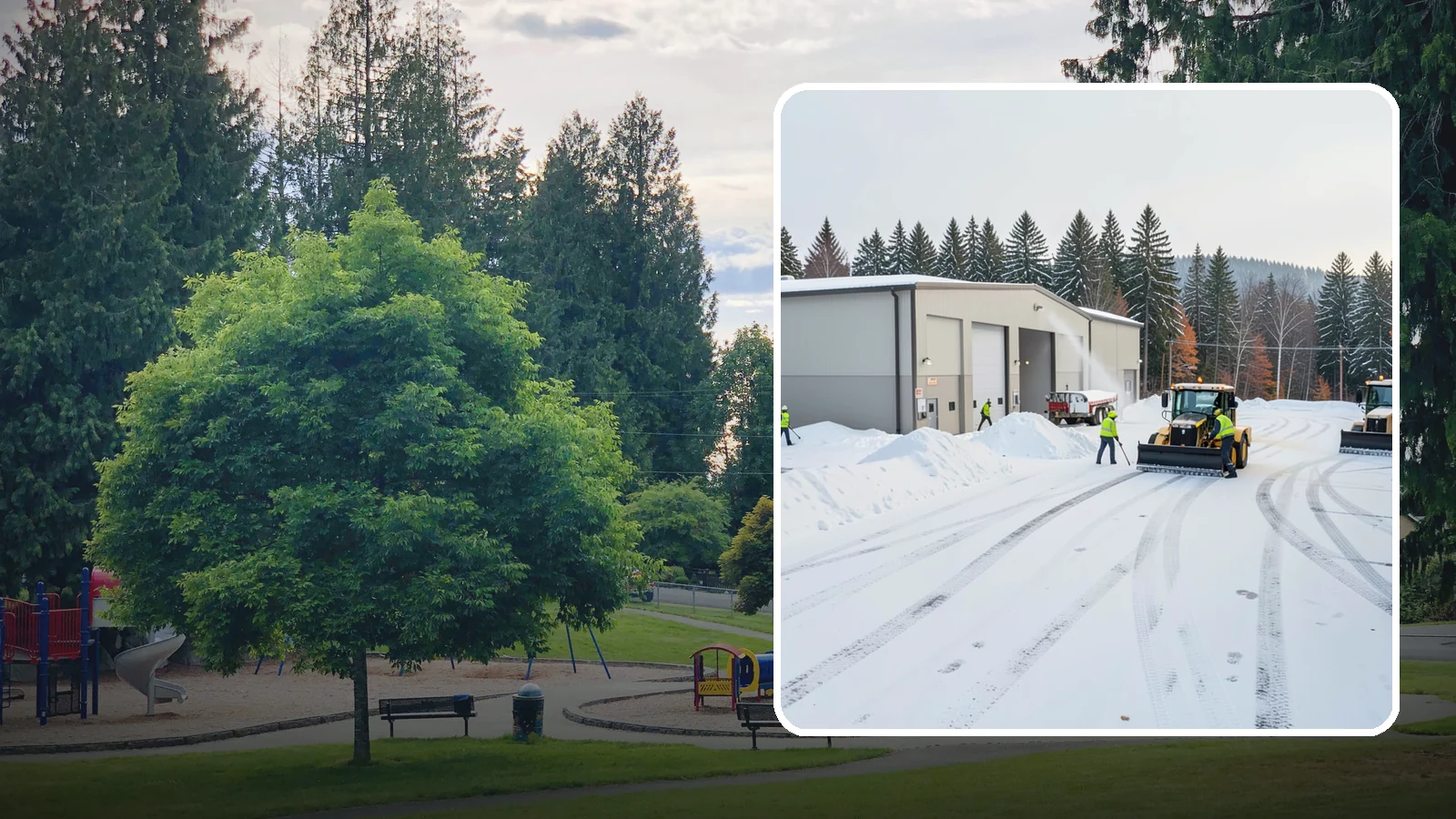Warehouse Parking Lot Snow Removal in Bonney Lake, Pierce County, WA - We clear warehouse lots, dock aprons, and truck lanes so Western Washington freight keeps flowing in winter.