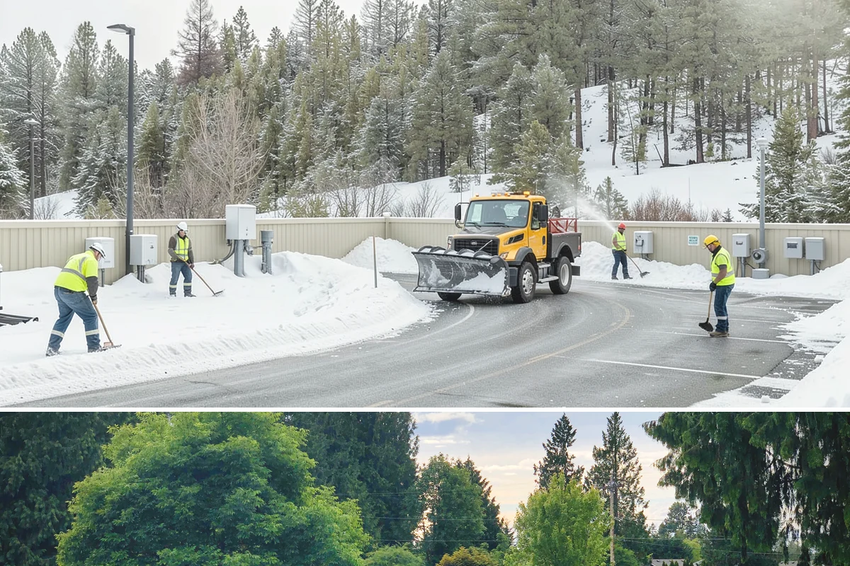 Warehouse Parking Lot Snow Removal in Bonney Lake, Pierce County, WA - Warehouse lots across Western Washington face peak snow disruption from December through February, when cold nights threaten...