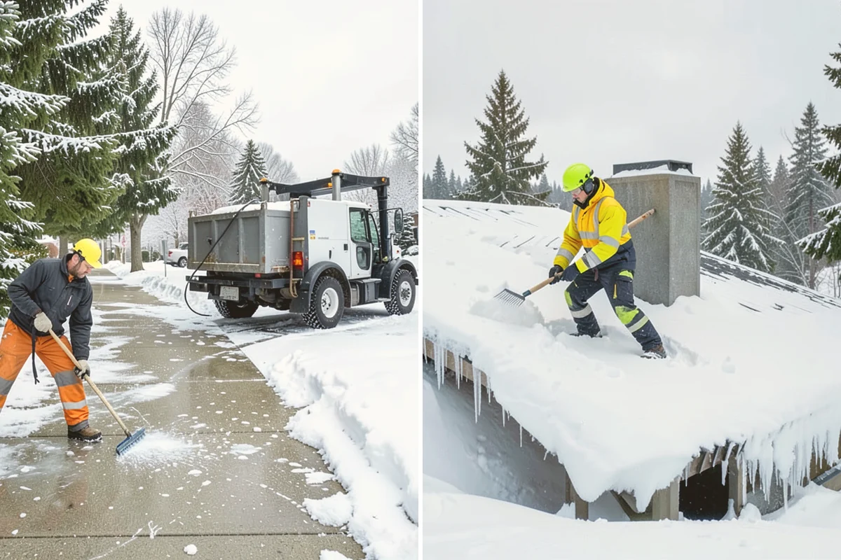 Warehouse Parking Lot Snow Removal in Bothell, King County, WA - Map trailer staging, dock aprons, and driver parking with the site