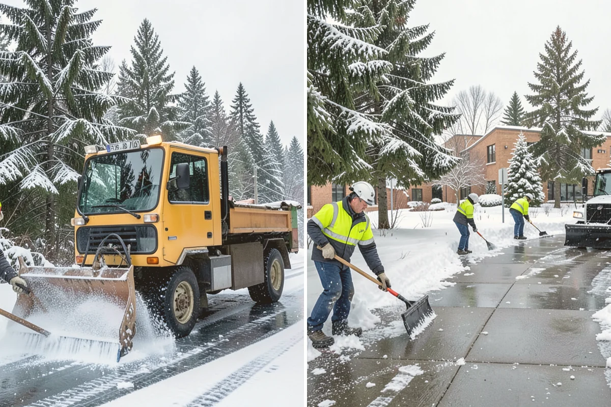 Warehouse Parking Lot Snow Removal in Brier, Snohomish County, WA - Map trailer staging, dock aprons, and driver parking with the site