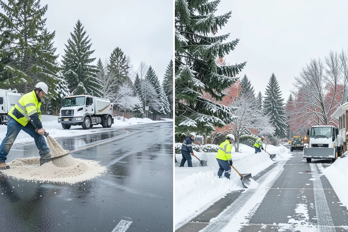 Warehouse Parking Lot Snow Removal in Buckley, Pierce County, WA - Map trailer staging, dock aprons, and driver parking with the site