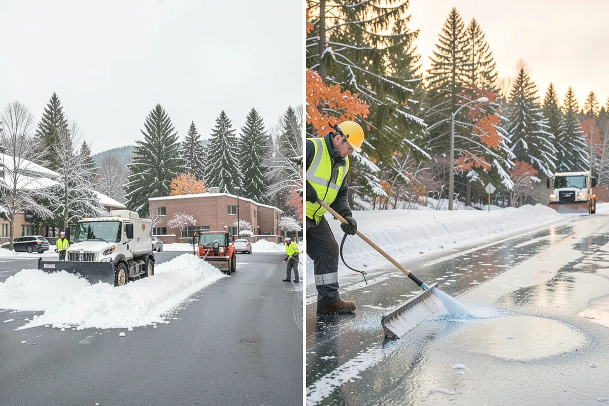 Warehouse Parking Lot Snow Removal in Burlington, Skagit County, WA - Map trailer staging, dock aprons, and driver parking with the site
