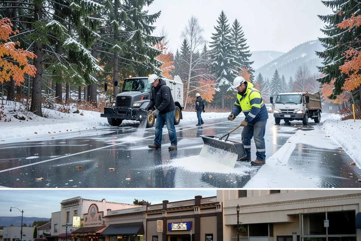 Warehouse Parking Lot Snow Removal in Burlington, Skagit County, WA - Warehouse lots across Western Washington face peak snow disruption from December through February, when cold nights threaten...