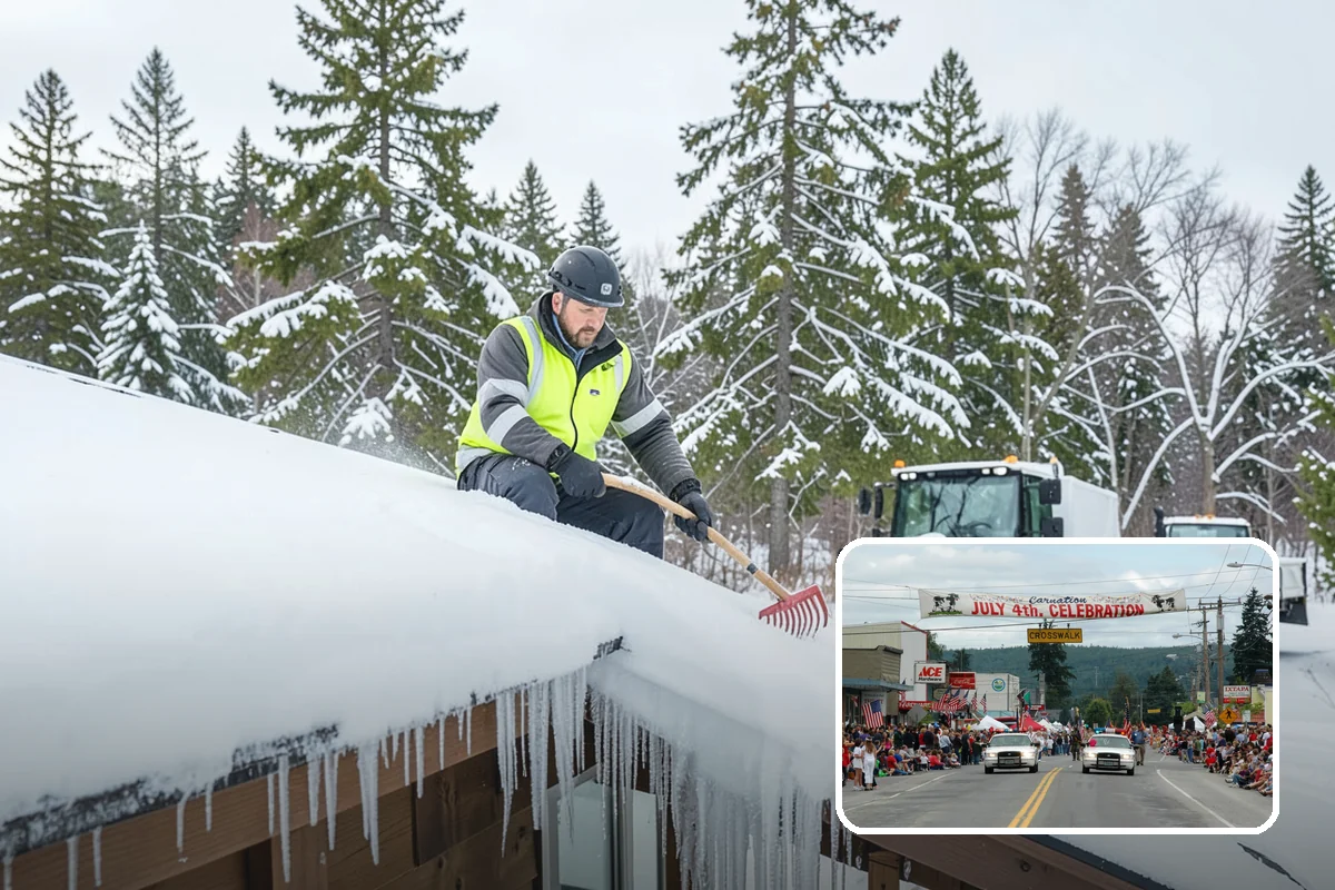Warehouse Parking Lot Snow Removal in Carnation, King County, WA - Dock aprons and truck lanes stay open to protect freight throughput