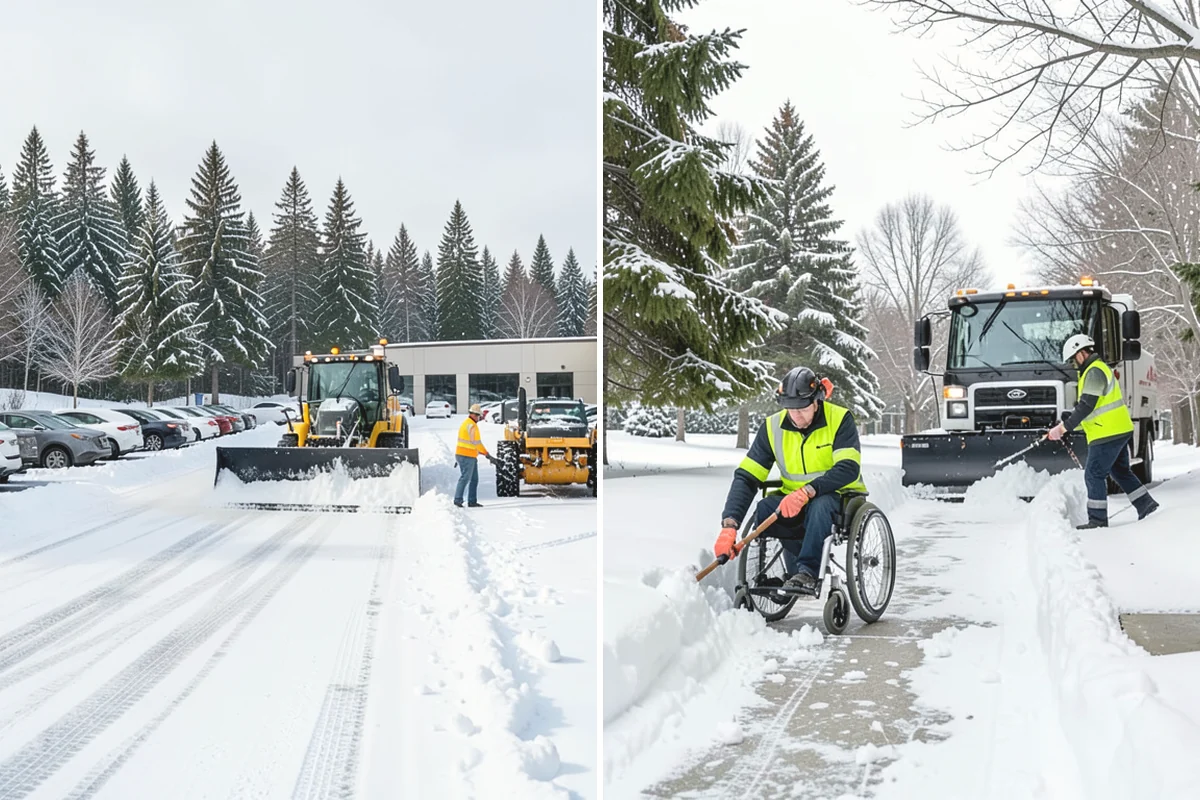 Warehouse Parking Lot Snow Removal in Carnation, King County, WA - Map trailer staging, dock aprons, and driver parking with the site