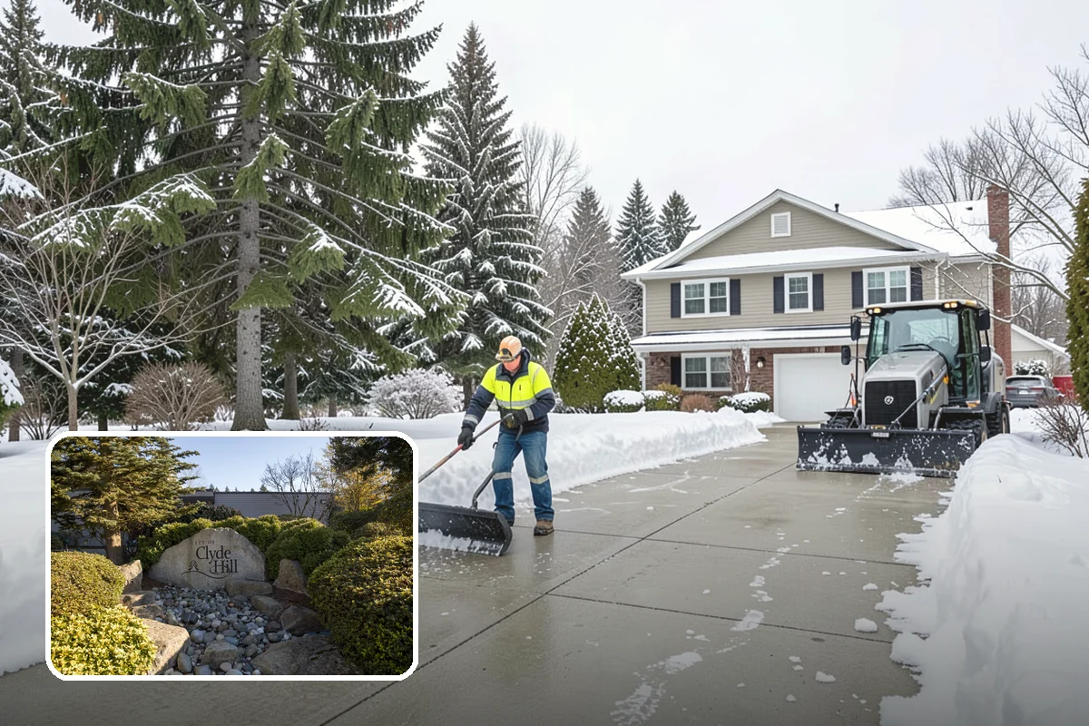 Warehouse Parking Lot Snow Removal in Clyde Hill, King County, WA - Dock aprons and truck lanes stay open to protect freight throughput