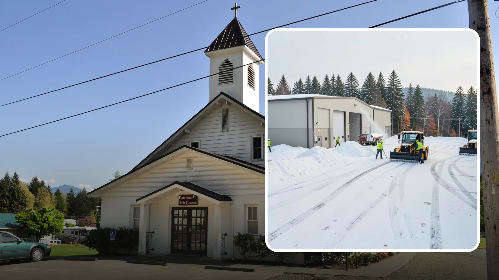 Warehouse Parking Lot Snow Removal in Concrete, Skagit County, WA - We clear warehouse lots, dock aprons, and truck lanes so Western Washington freight keeps flowing in winter.