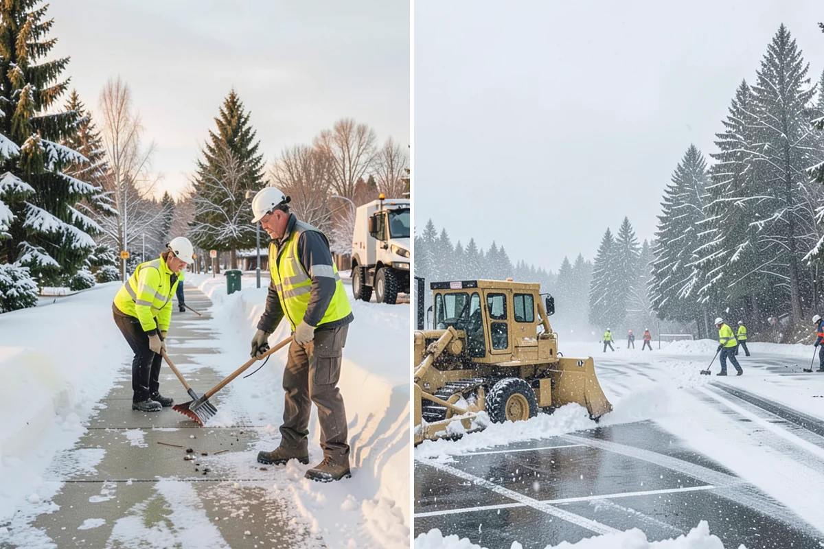 Warehouse Parking Lot Snow Removal in Coupeville, Island County, WA - Map trailer staging, dock aprons, and driver parking with the site