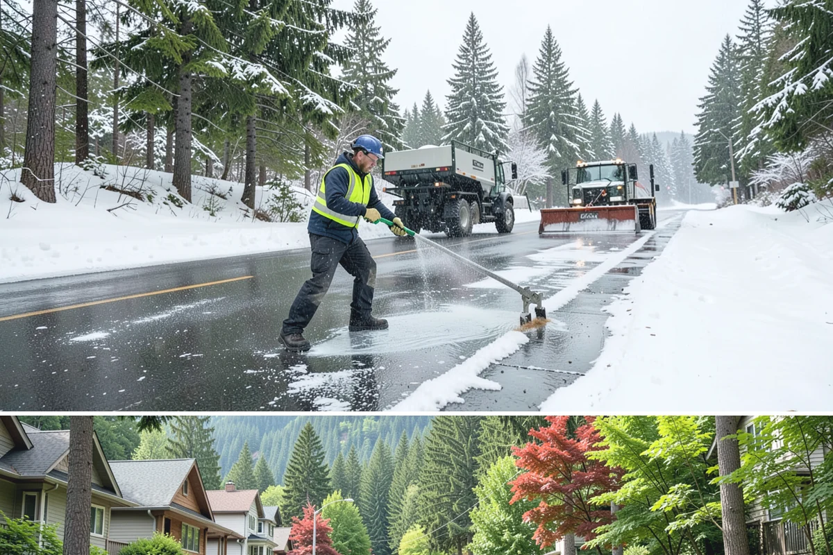 Warehouse Parking Lot Snow Removal in Darrington, Snohomish County, WA - Warehouse lots across Western Washington face peak snow disruption from December through February, when cold nights threaten...