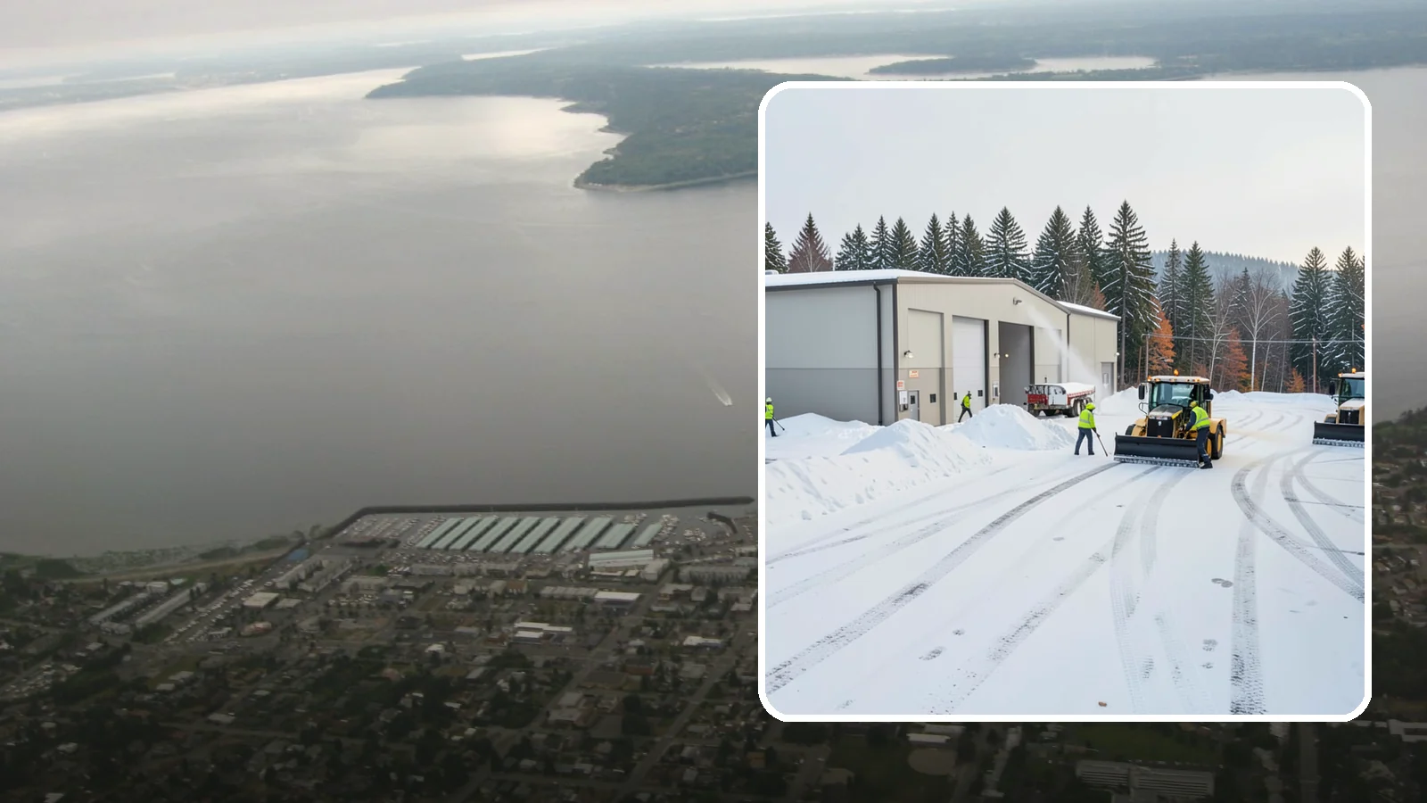 Warehouse Parking Lot Snow Removal in Des Moines, King County, WA - We clear warehouse lots, dock aprons, and truck lanes so Western Washington freight keeps flowing in winter.