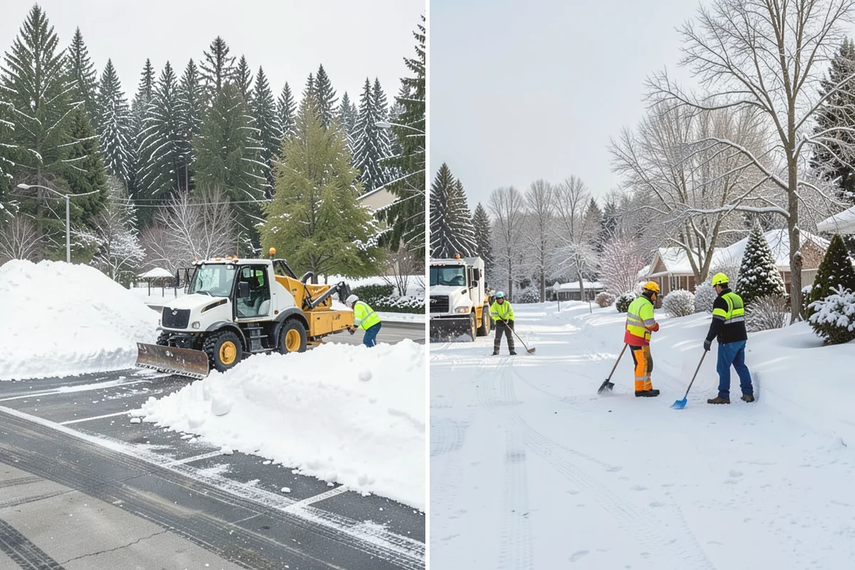 Warehouse Parking Lot Snow Removal in Duvall, King County, WA - Map trailer staging, dock aprons, and driver parking with the site