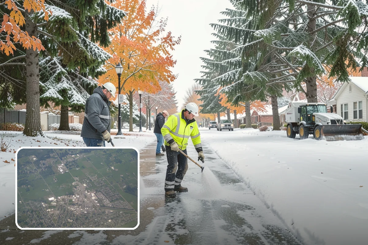 Warehouse Parking Lot Snow Removal in Enumclaw, King County, WA - Dock aprons and truck lanes stay open to protect freight throughput