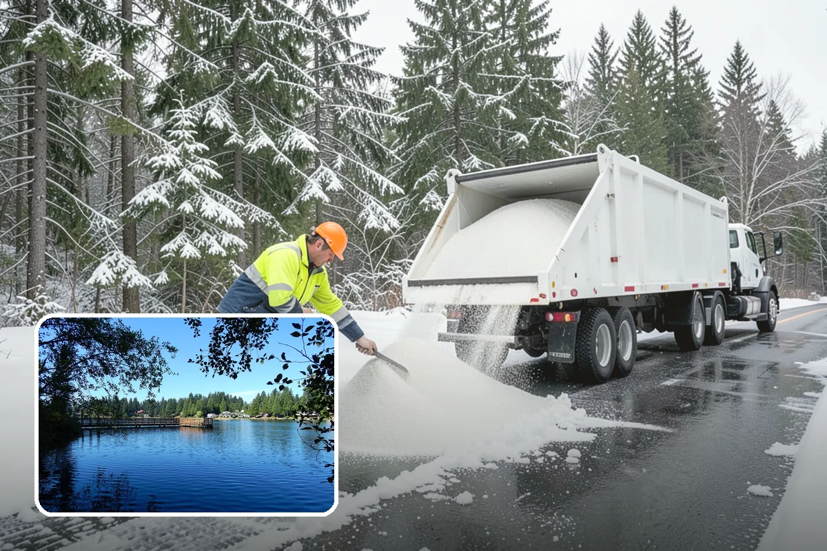 Warehouse Parking Lot Snow Removal in Federal Way, King County, WA - Dock aprons and truck lanes stay open to protect freight throughput