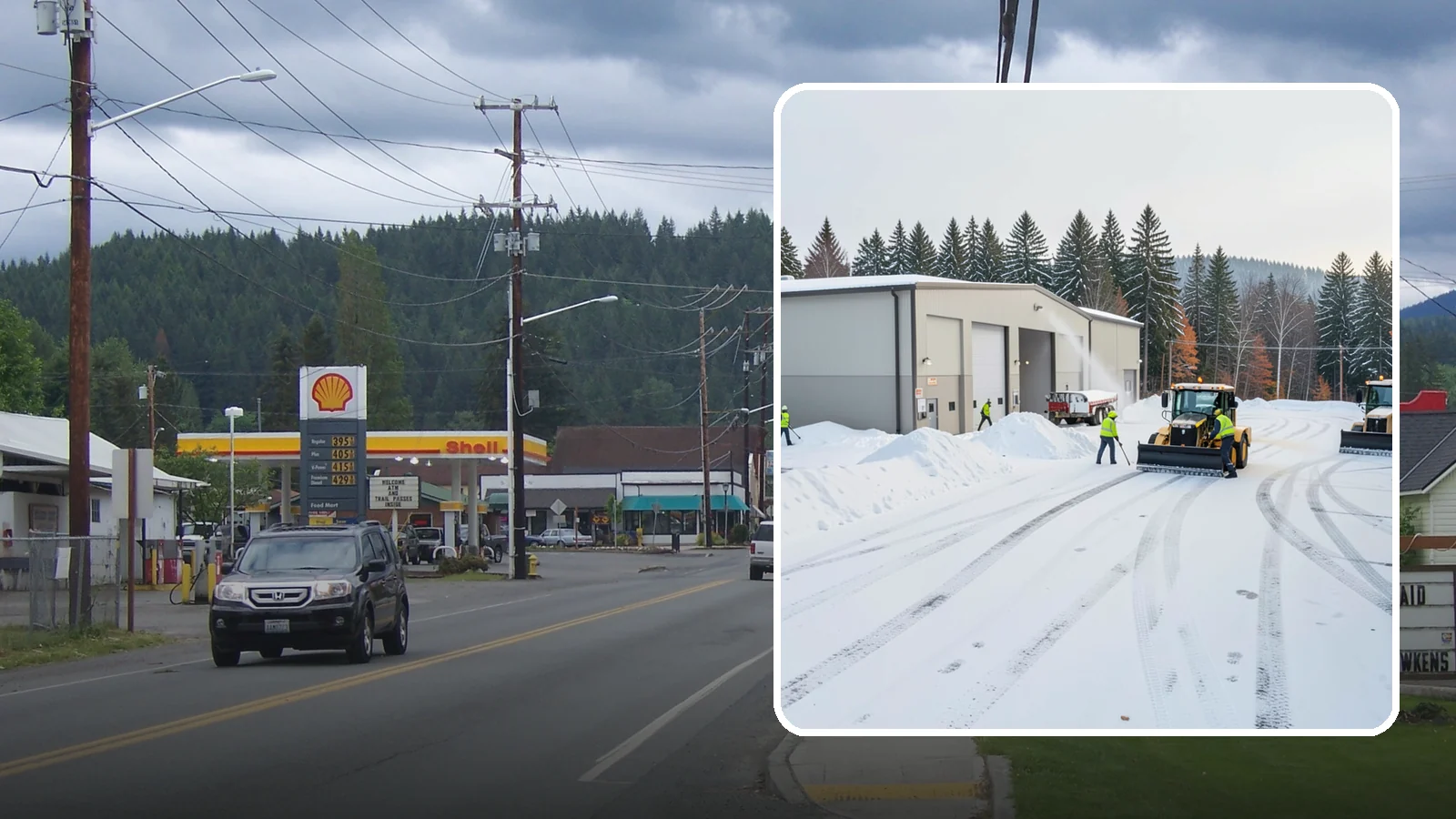 Warehouse Parking Lot Snow Removal in Granite Falls, Snohomish County, WA - We clear warehouse lots, dock aprons, and truck lanes so Western Washington freight keeps flowing in winter.