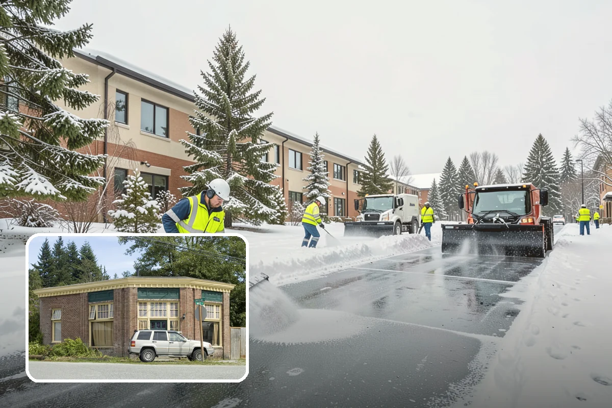 Warehouse Parking Lot Snow Removal in Hamilton, Skagit County, WA - Dock aprons and truck lanes stay open to protect freight throughput