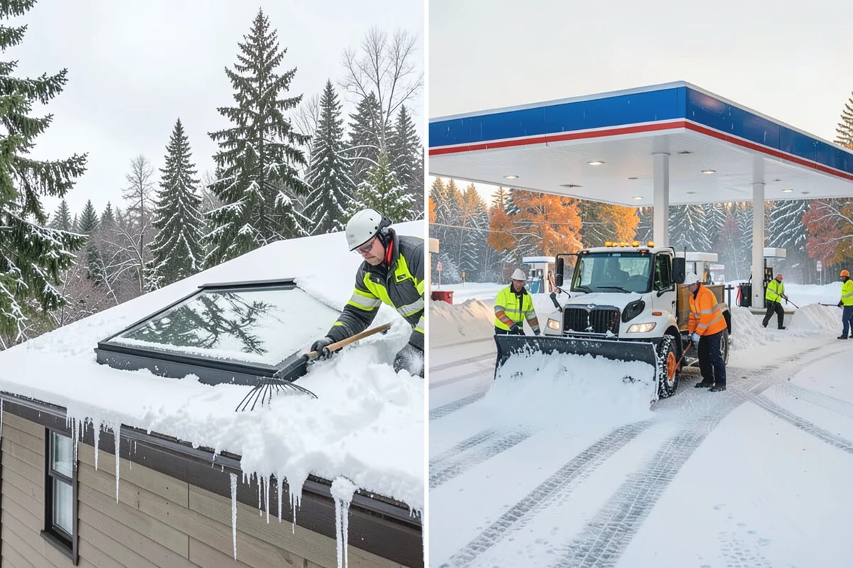 Warehouse Parking Lot Snow Removal in Hamilton, Skagit County, WA - Map trailer staging, dock aprons, and driver parking with the site