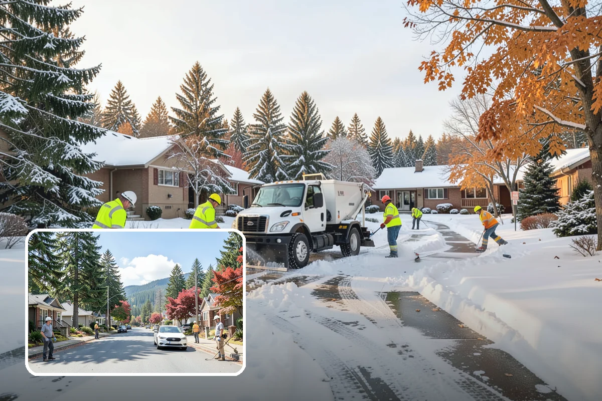 Warehouse Parking Lot Snow Removal in Hunts Point, King County, WA - Dock aprons and truck lanes stay open to protect freight throughput