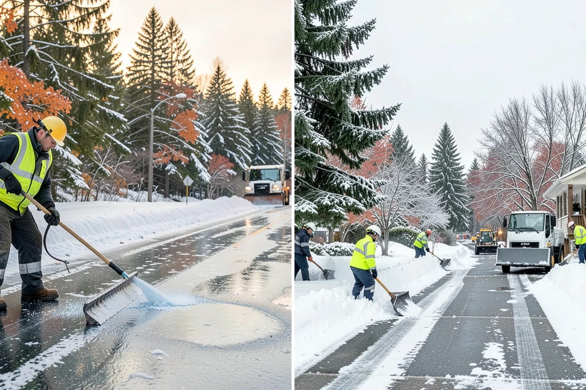 Warehouse Parking Lot Snow Removal in Hunts Point, King County, WA - Map trailer staging, dock aprons, and driver parking with the site