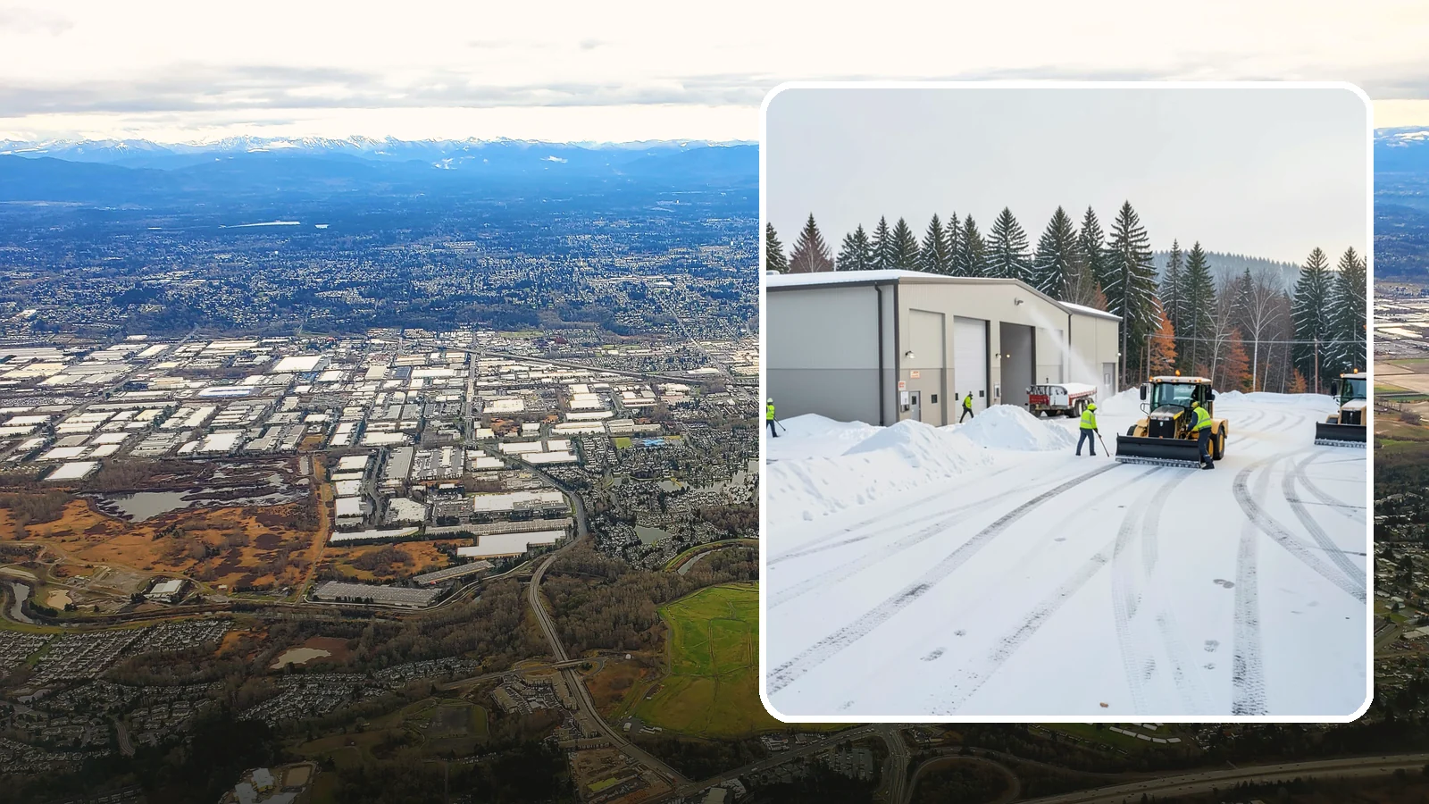 Warehouse Parking Lot Snow Removal in Kent, King County, WA - We clear warehouse lots, dock aprons, and truck lanes so Western Washington freight keeps flowing in winter.