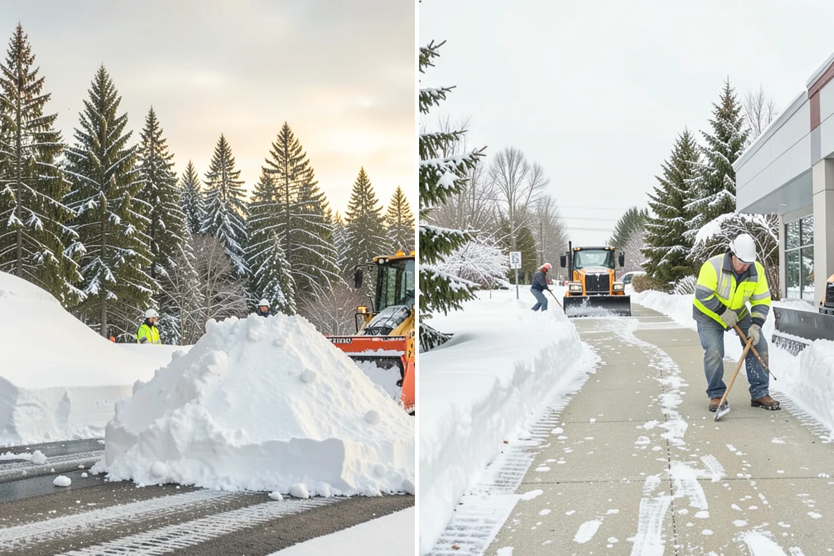 Warehouse Parking Lot Snow Removal in Lake Stevens, Snohomish County, WA - Map trailer staging, dock aprons, and driver parking with the site
