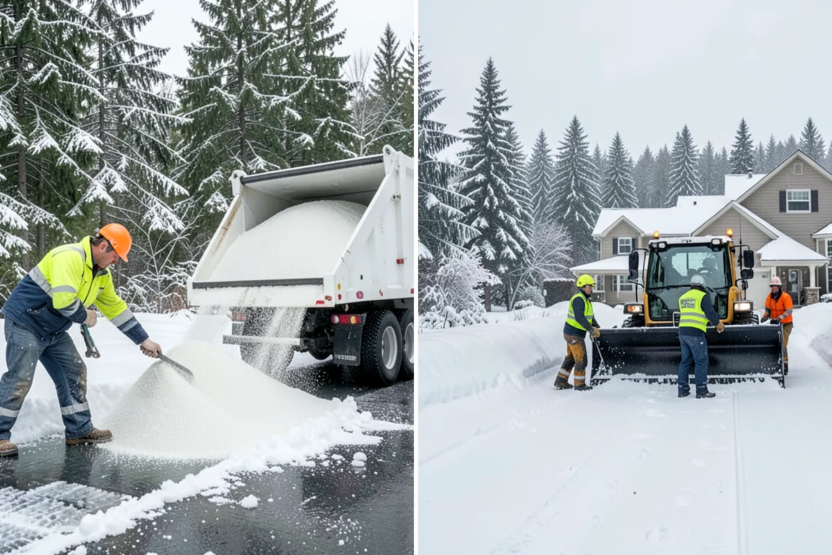 Warehouse Parking Lot Snow Removal in Lakewood, Pierce County, WA - Map trailer staging, dock aprons, and driver parking with the site