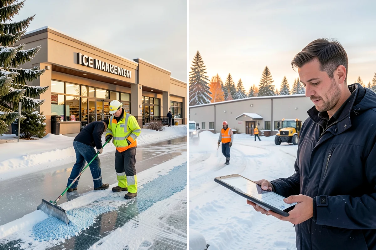 Warehouse Parking Lot Snow Removal in Lyman, Skagit County, WA - Map trailer staging, dock aprons, and driver parking with the site