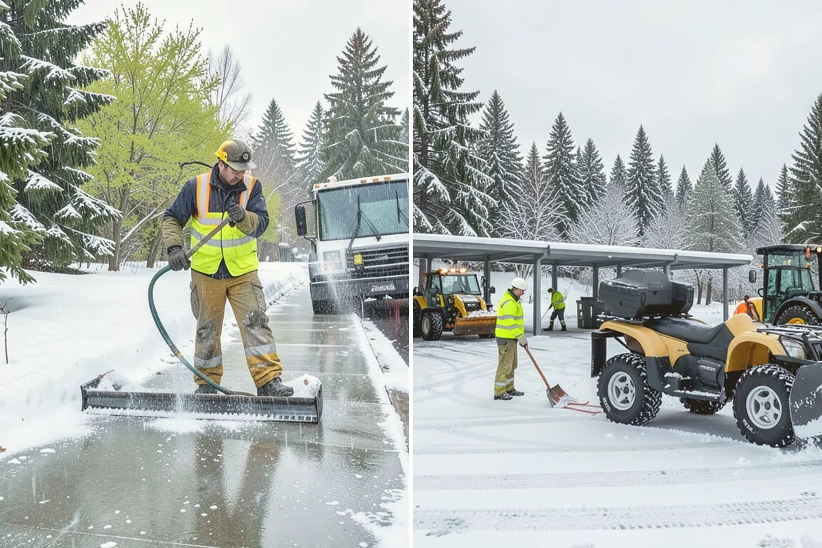 Warehouse Parking Lot Snow Removal in Lynnwood, Snohomish County, WA - Map trailer staging, dock aprons, and driver parking with the site