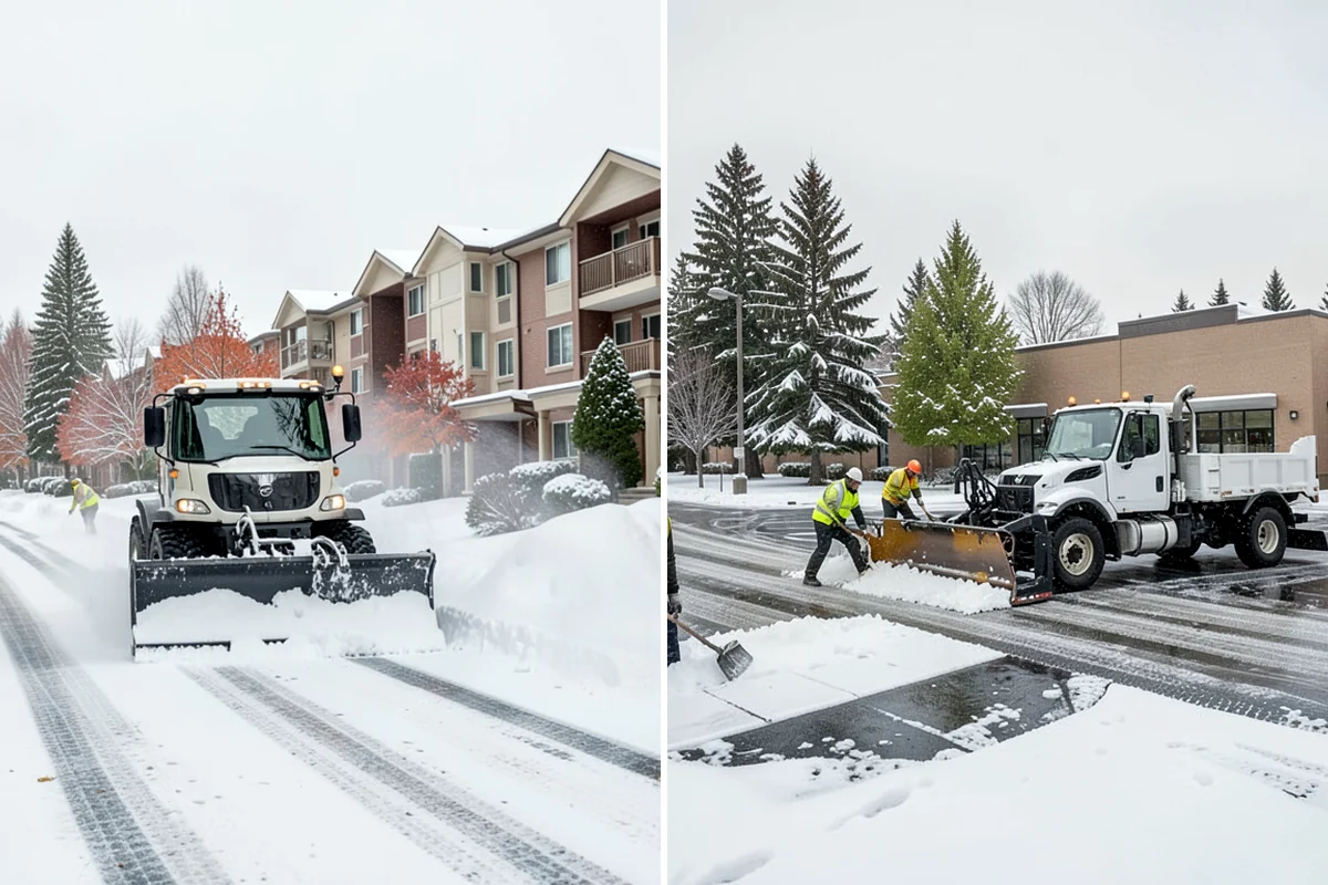 Warehouse Parking Lot Snow Removal in Maple Valley, King County, WA - Map trailer staging, dock aprons, and driver parking with the site