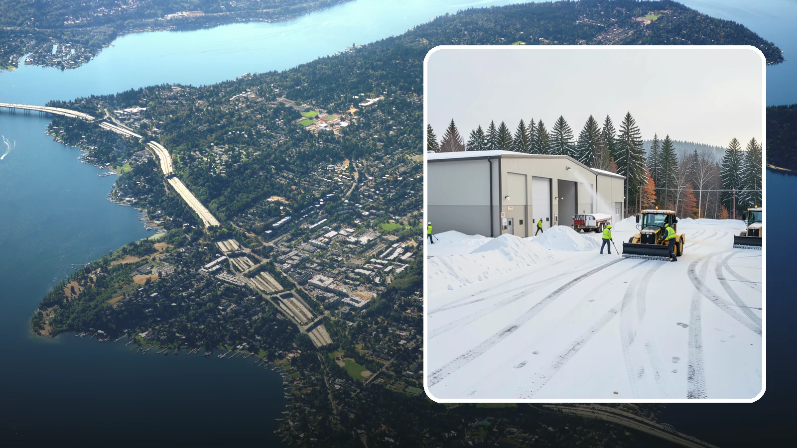 Warehouse Parking Lot Snow Removal in Mercer Island, King County, WA - We clear warehouse lots, dock aprons, and truck lanes so Western Washington freight keeps flowing in winter.
