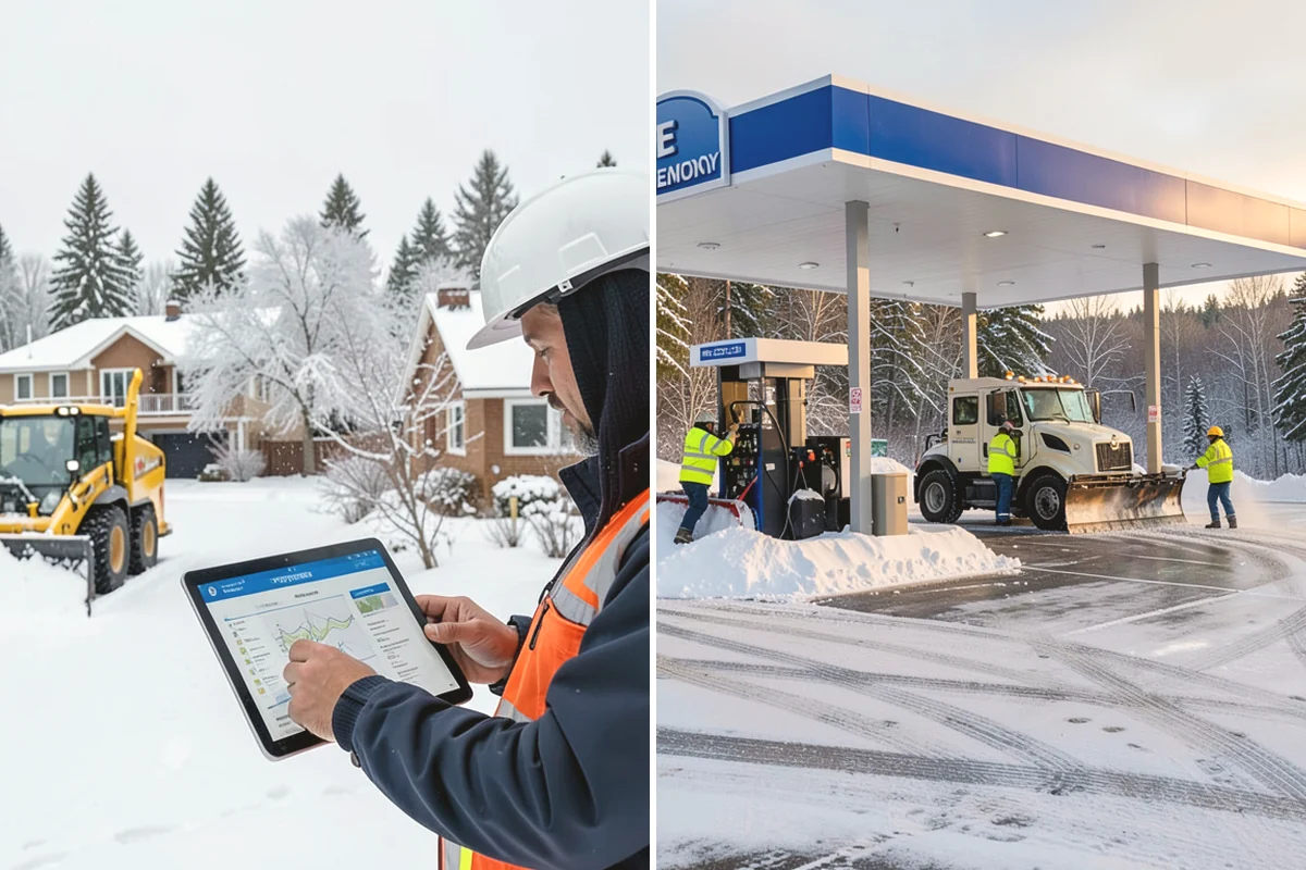 Warehouse Parking Lot Snow Removal in Mercer Island, King County, WA - Map trailer staging, dock aprons, and driver parking with the site