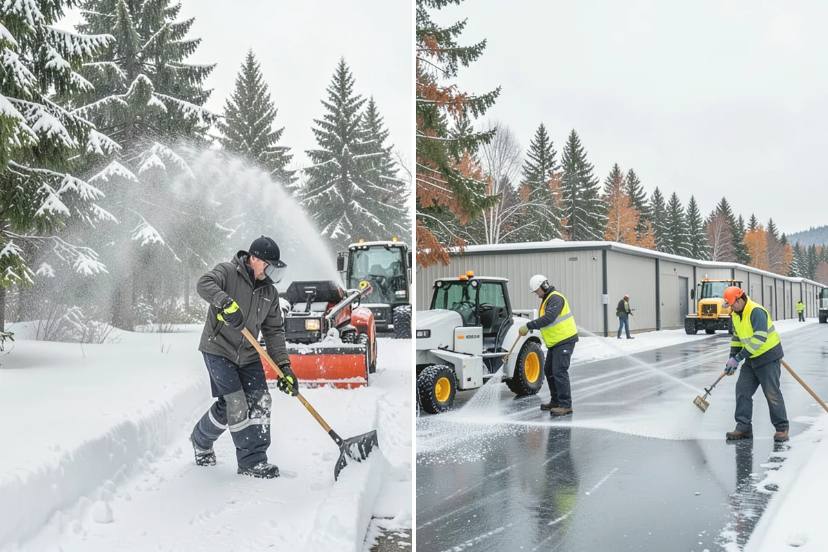 Warehouse Parking Lot Snow Removal in Mill Creek, Snohomish County, WA - Map trailer staging, dock aprons, and driver parking with the site